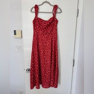 Elegant Red Floral dress